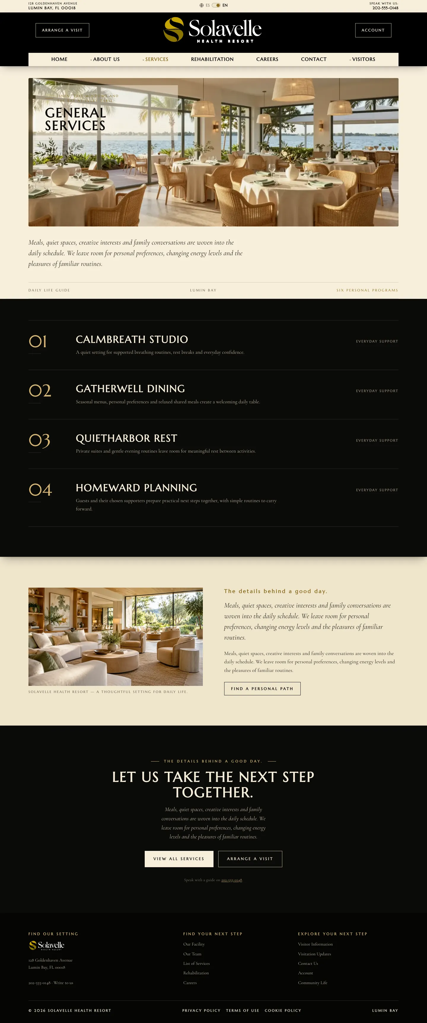 Solavelle: after General Services page