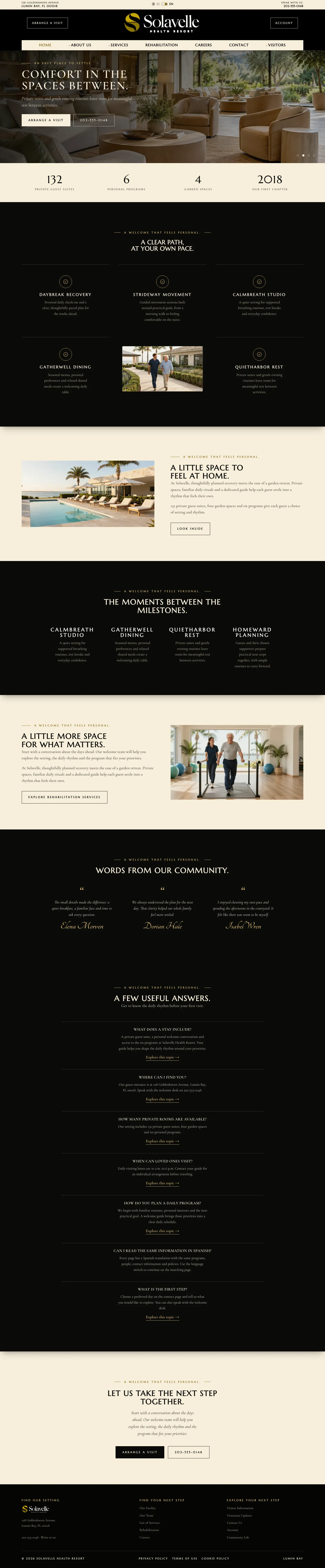 Solavelle: after Home page