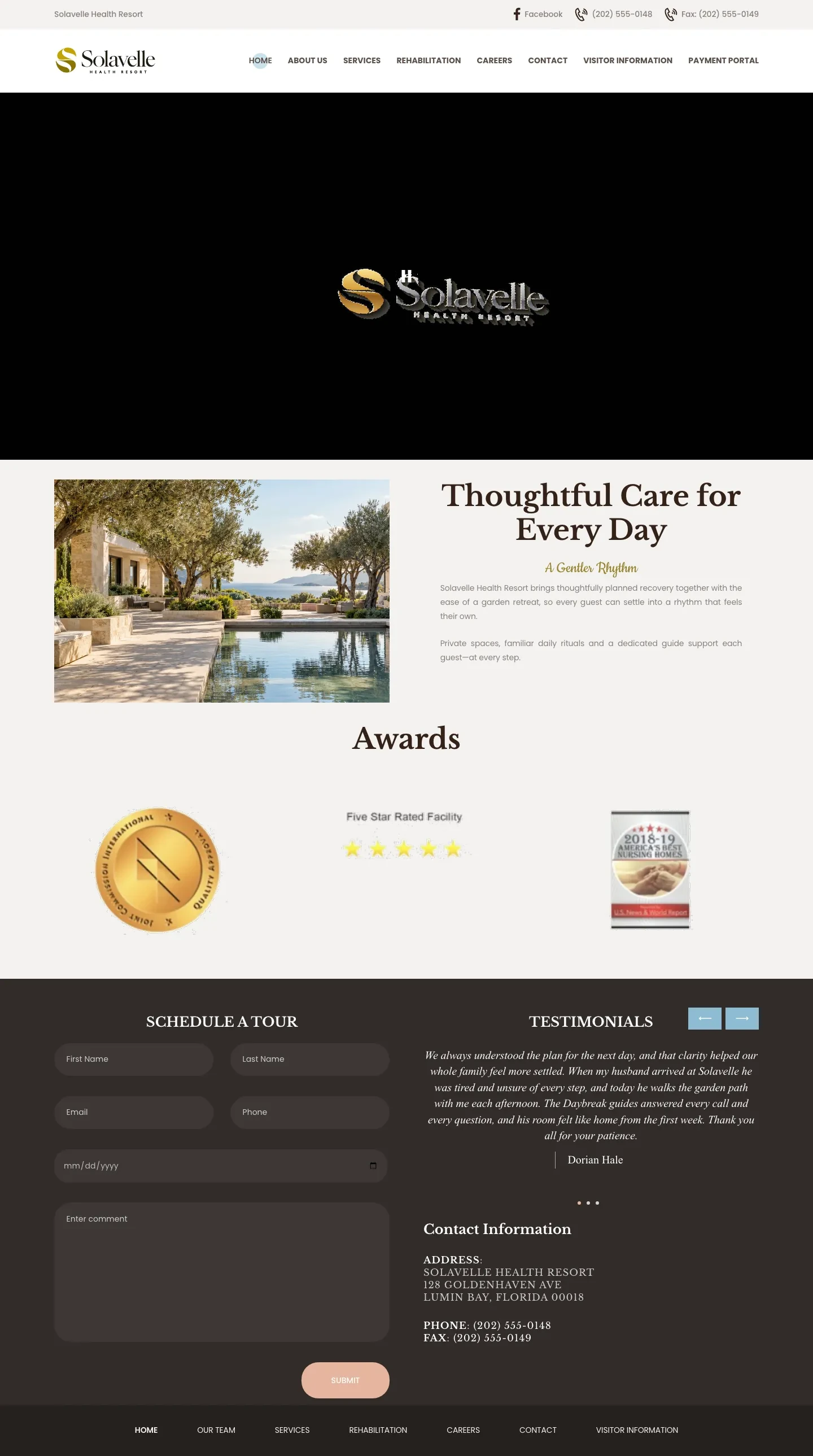 Solavelle: before Home page