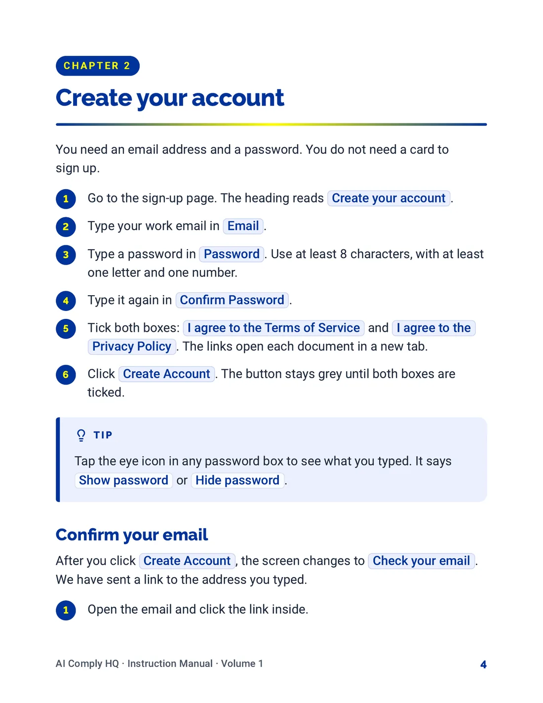 Instruction Manual, Getting Started, page 4