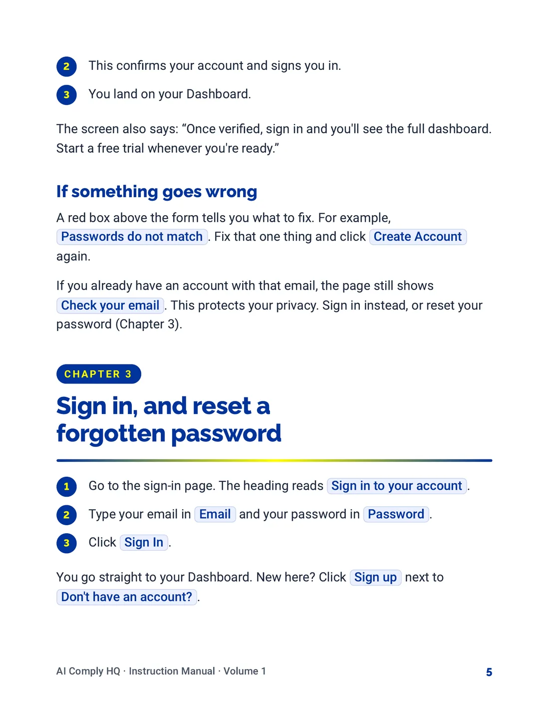 Instruction Manual, Getting Started, page 5