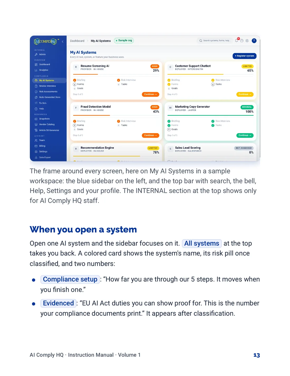 Instruction Manual, Getting Started, page 13