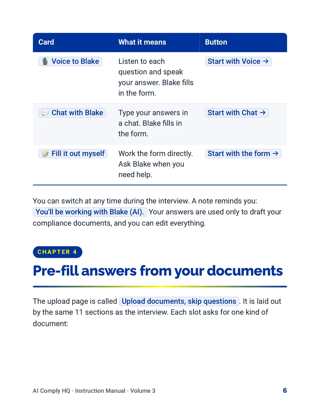 Instruction Manual, The Risk Interview, page 6