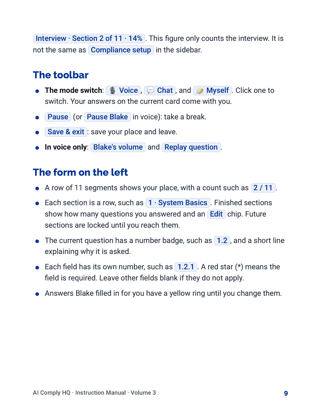 Instruction Manual, The Risk Interview, page 9