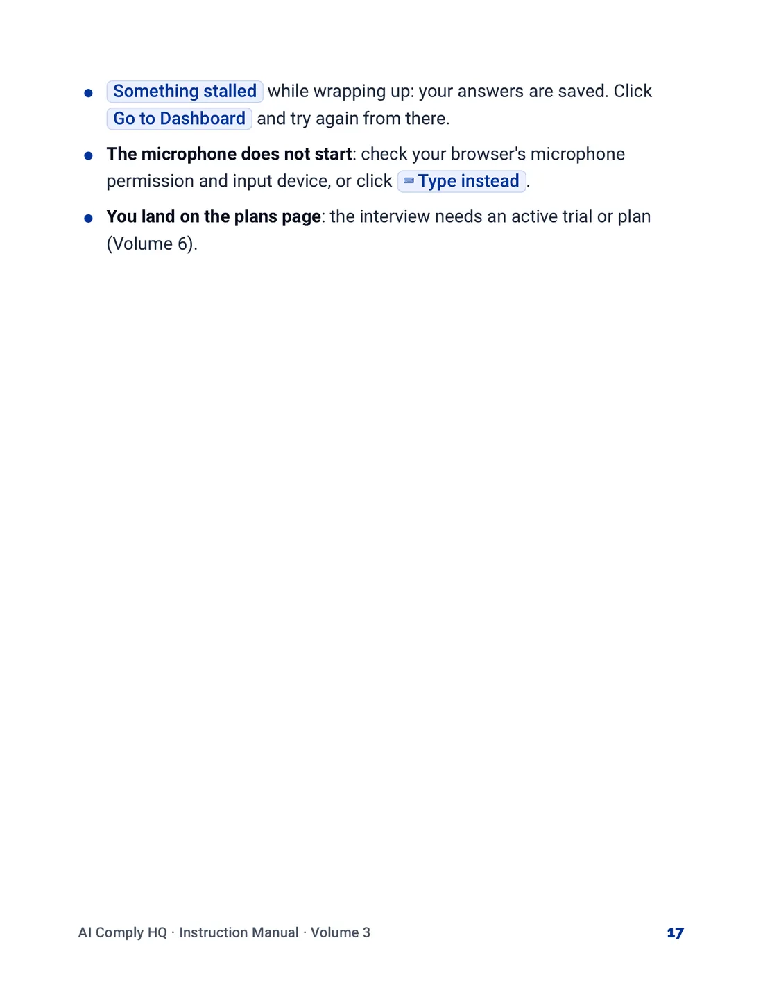 Instruction Manual, The Risk Interview, page 17