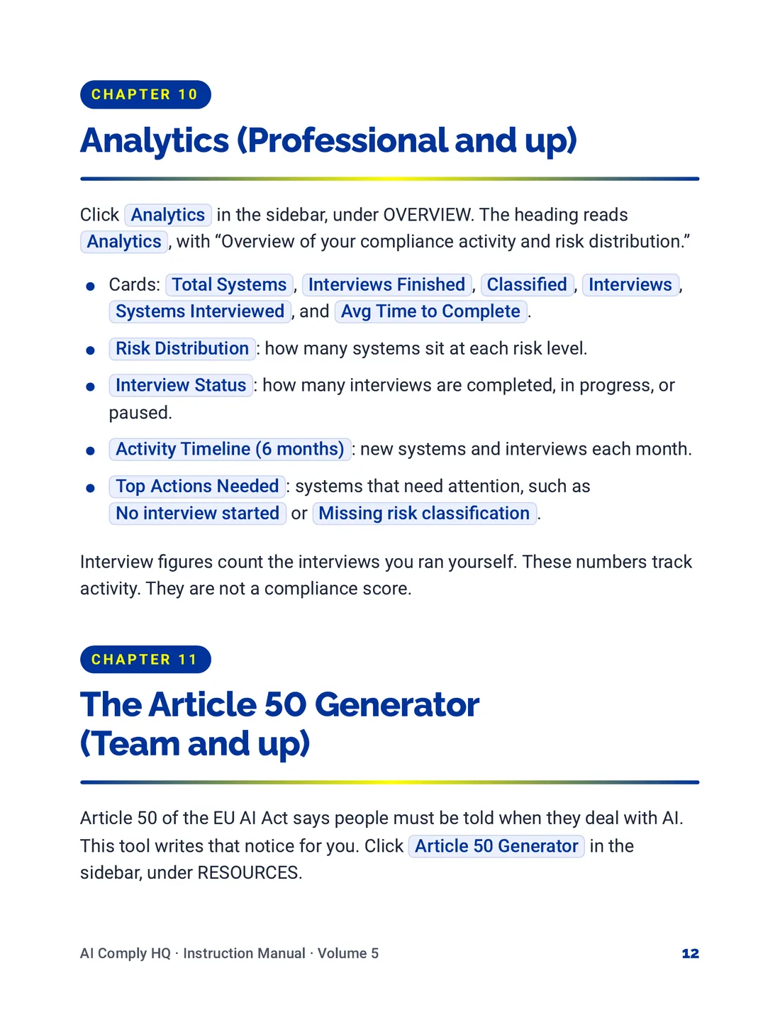 Instruction Manual, Documents, Snapshots and Reports, page 12