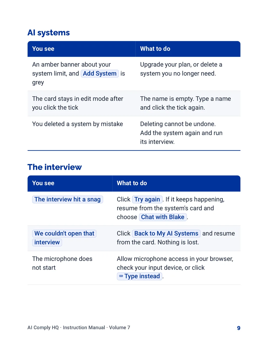 Instruction Manual, Help, Glossary and Troubleshooting, page 9