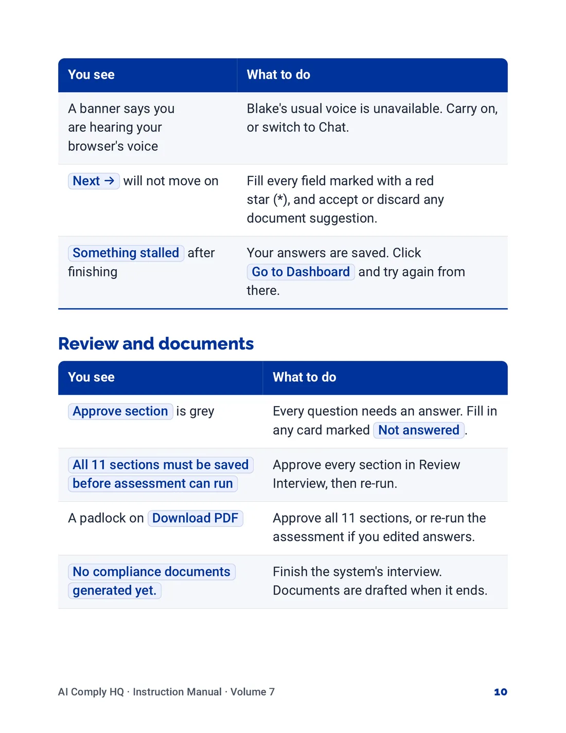 Instruction Manual, Help, Glossary and Troubleshooting, page 10