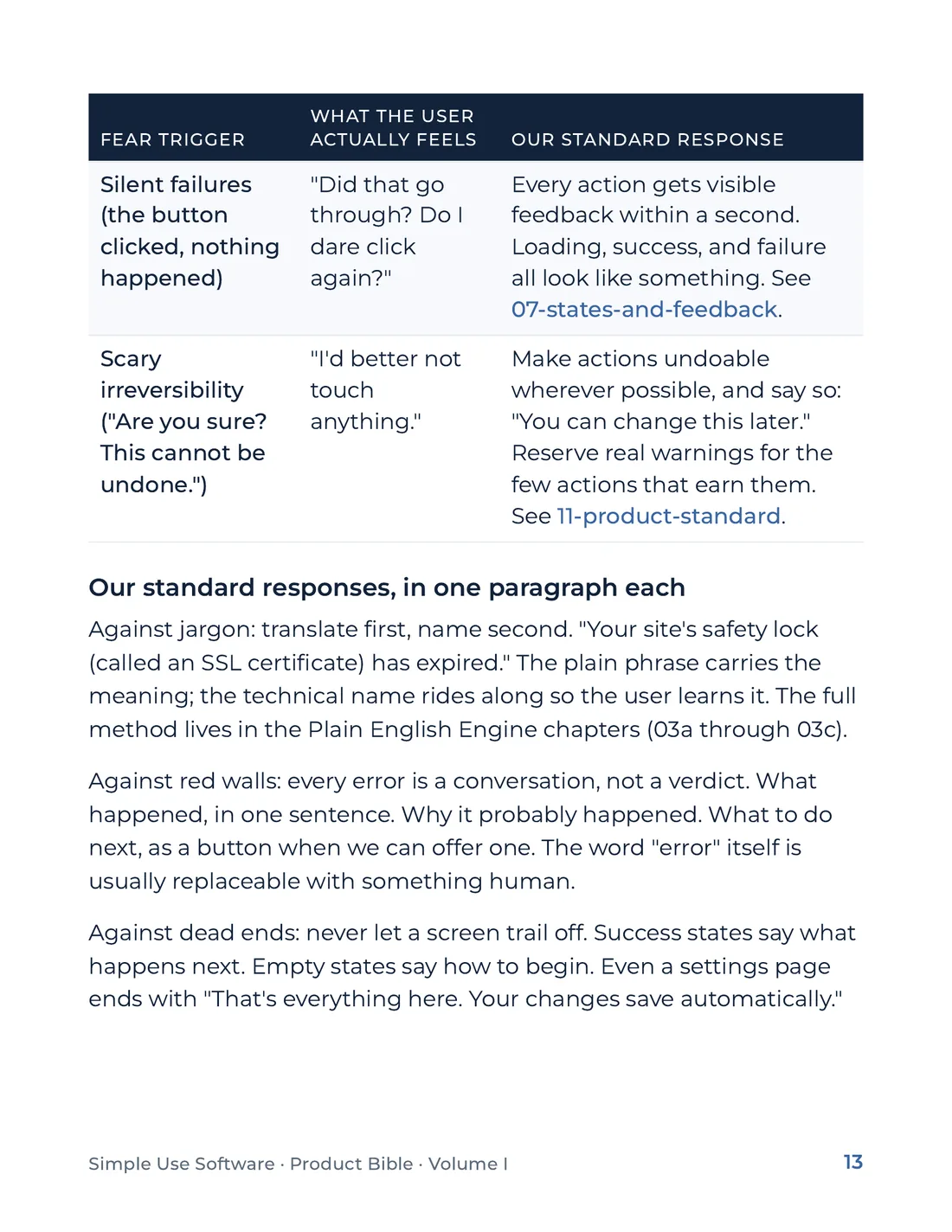 Product Bible, Foundations, page 13