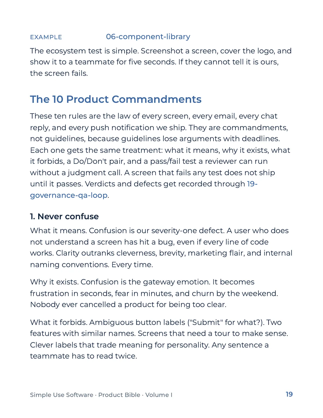 Product Bible, Foundations, page 19