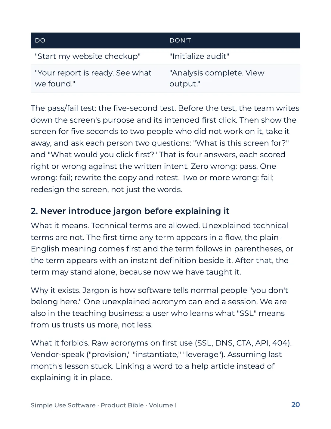 Product Bible, Foundations, page 20