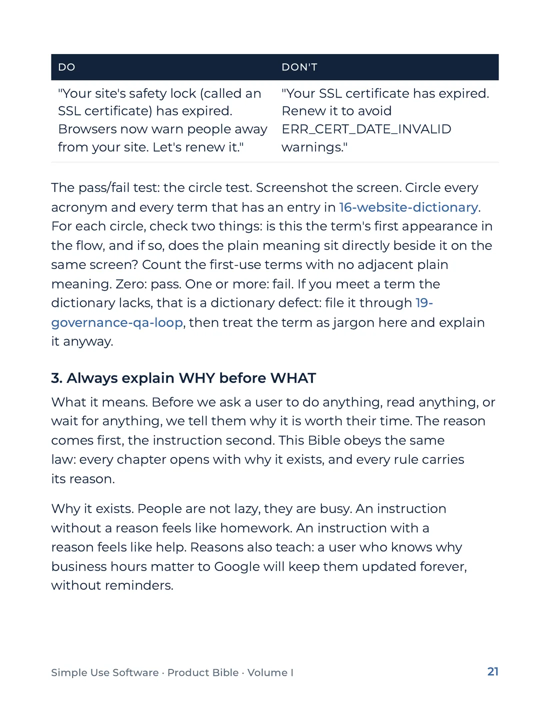 Product Bible, Foundations, page 21