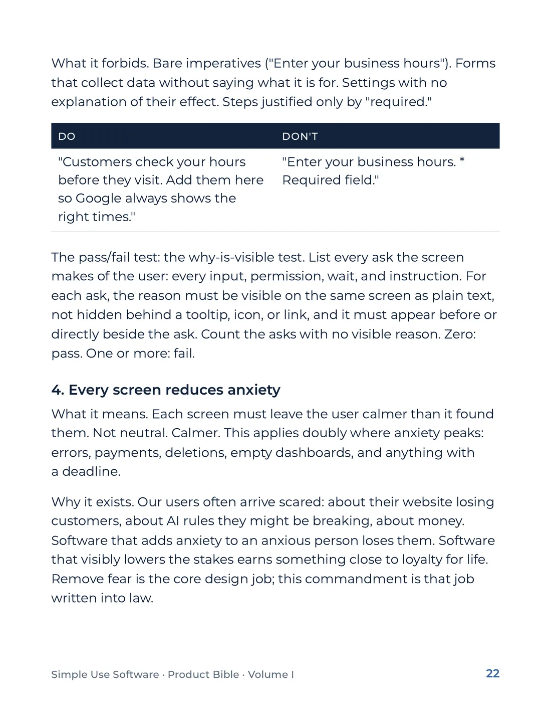 Product Bible, Foundations, page 22