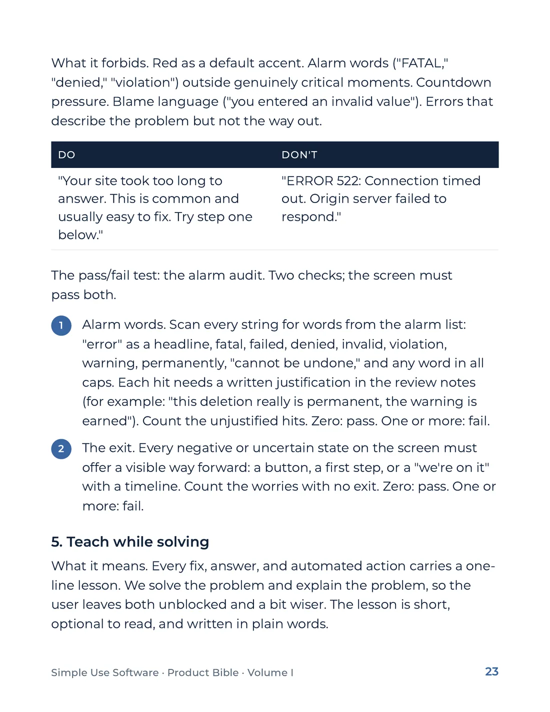 Product Bible, Foundations, page 23