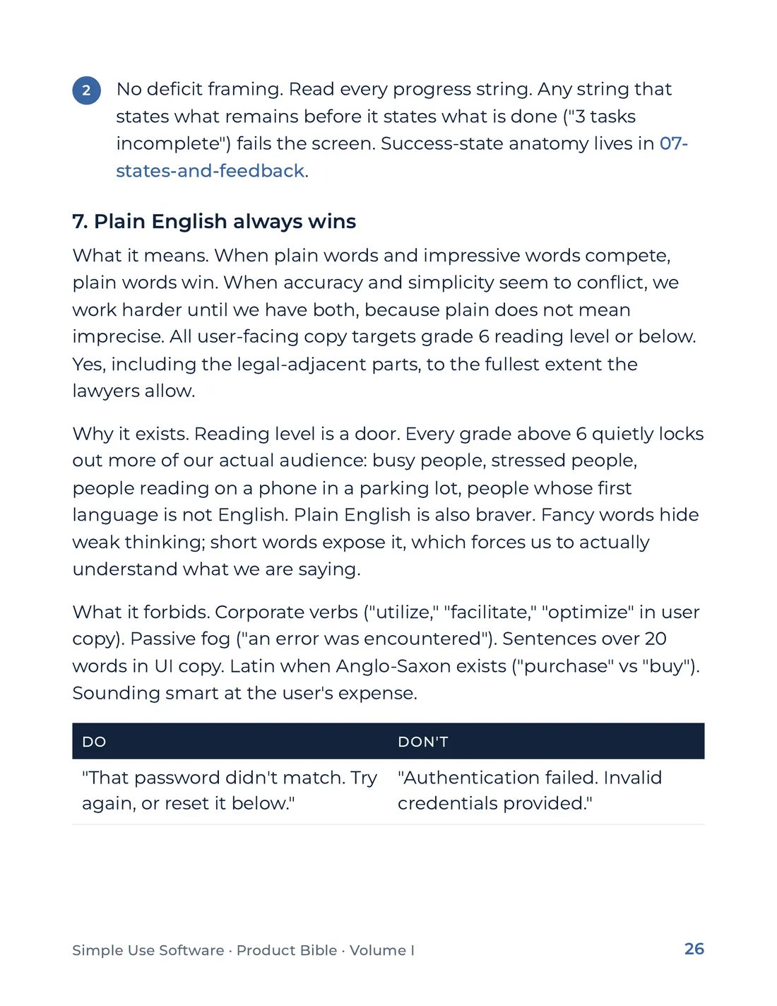 Product Bible, Foundations, page 26