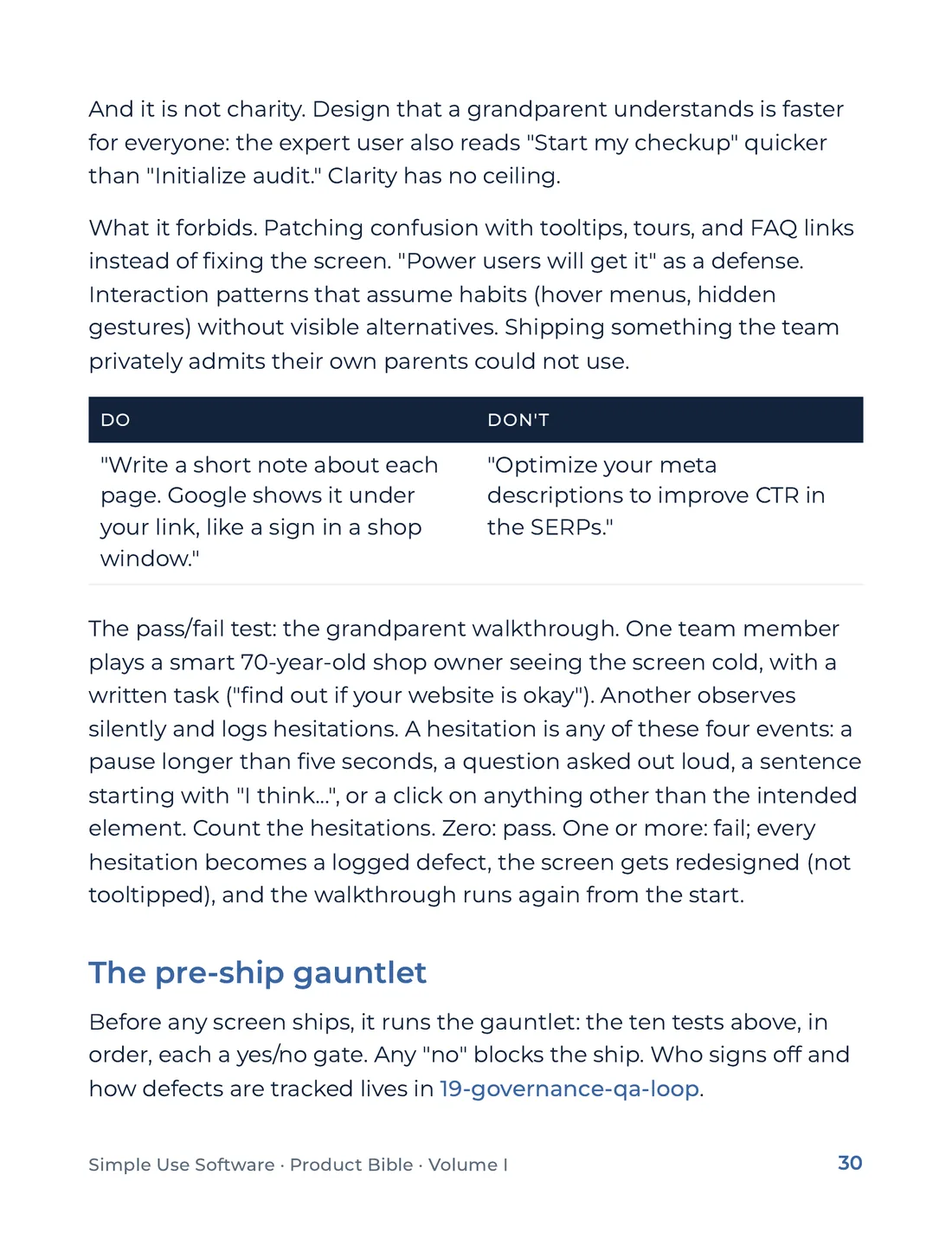 Product Bible, Foundations, page 30