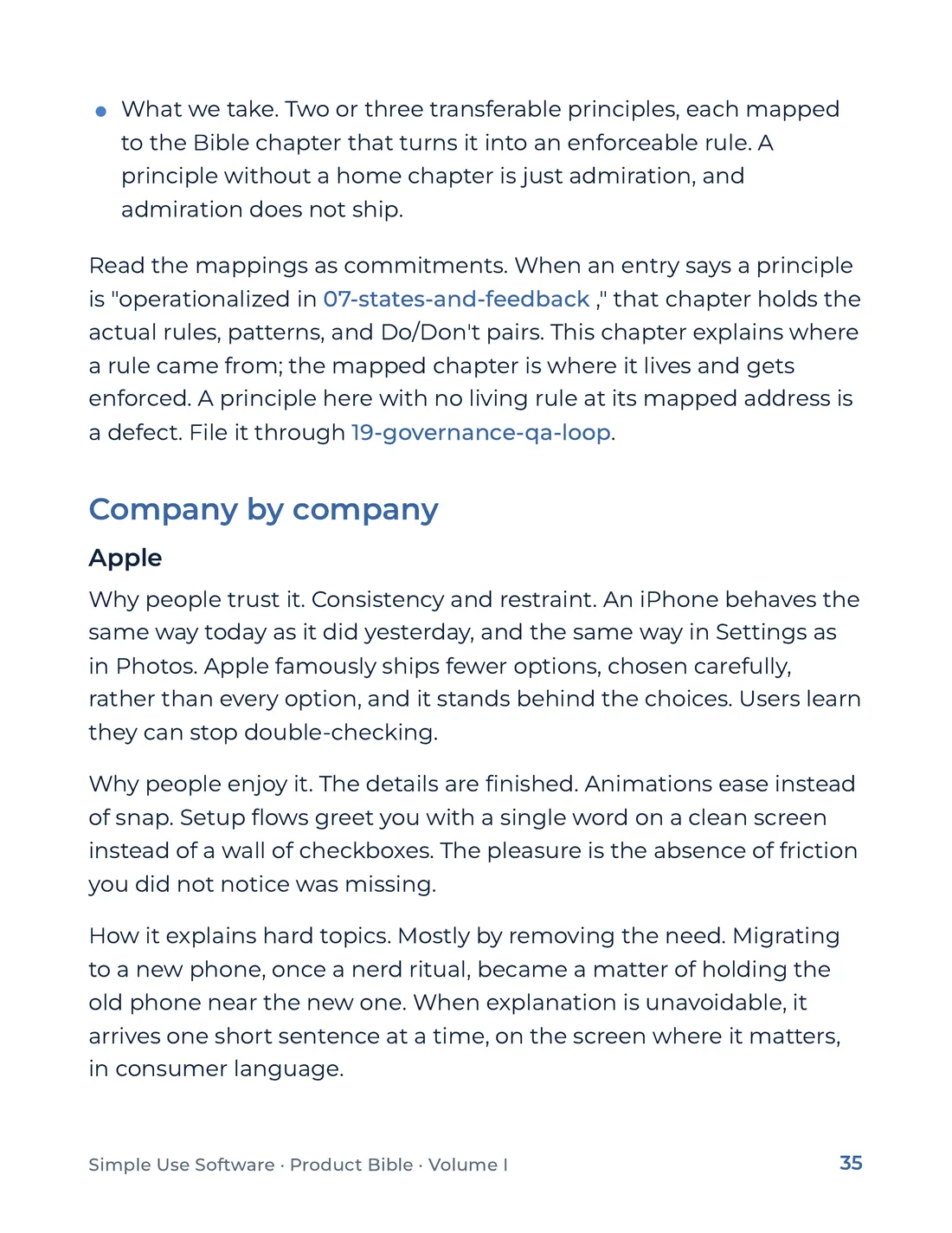 Product Bible, Foundations, page 35