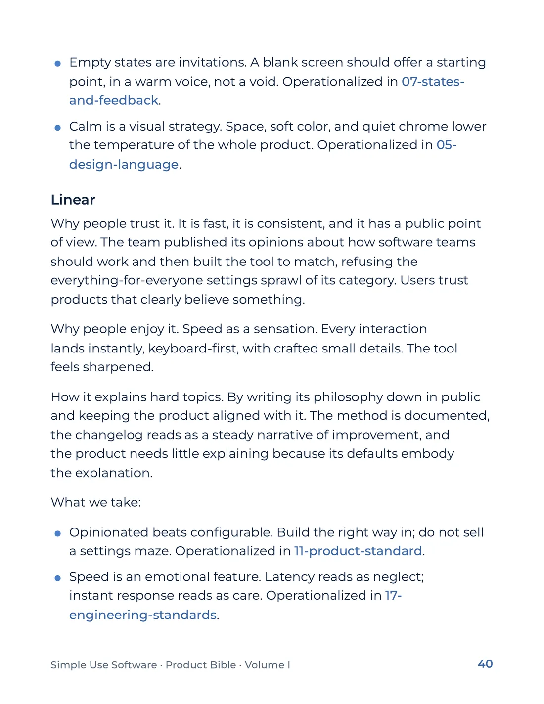 Product Bible, Foundations, page 40