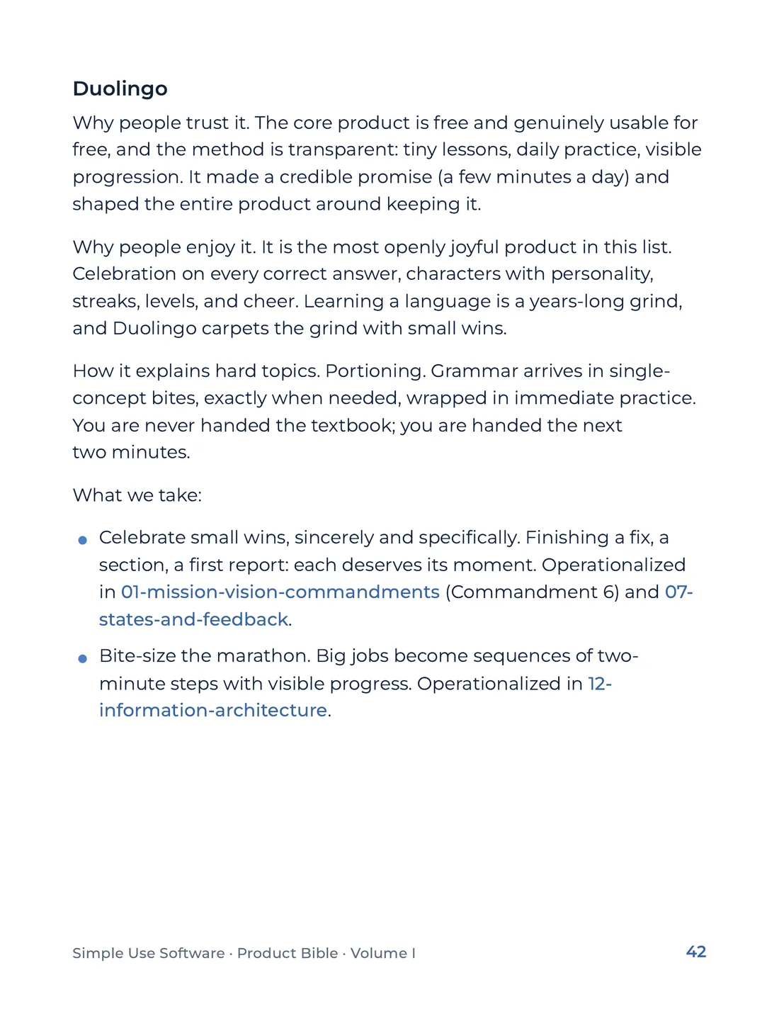 Product Bible, Foundations, page 42