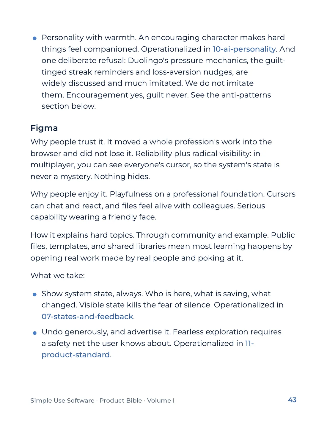 Product Bible, Foundations, page 43