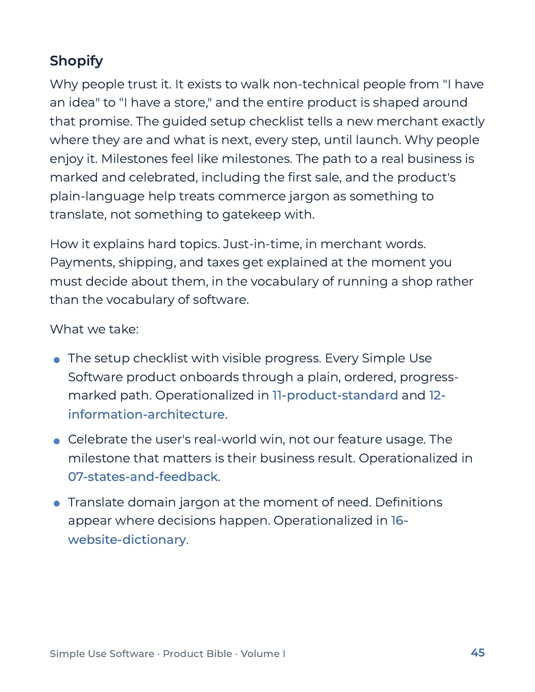 Product Bible, Foundations, page 45