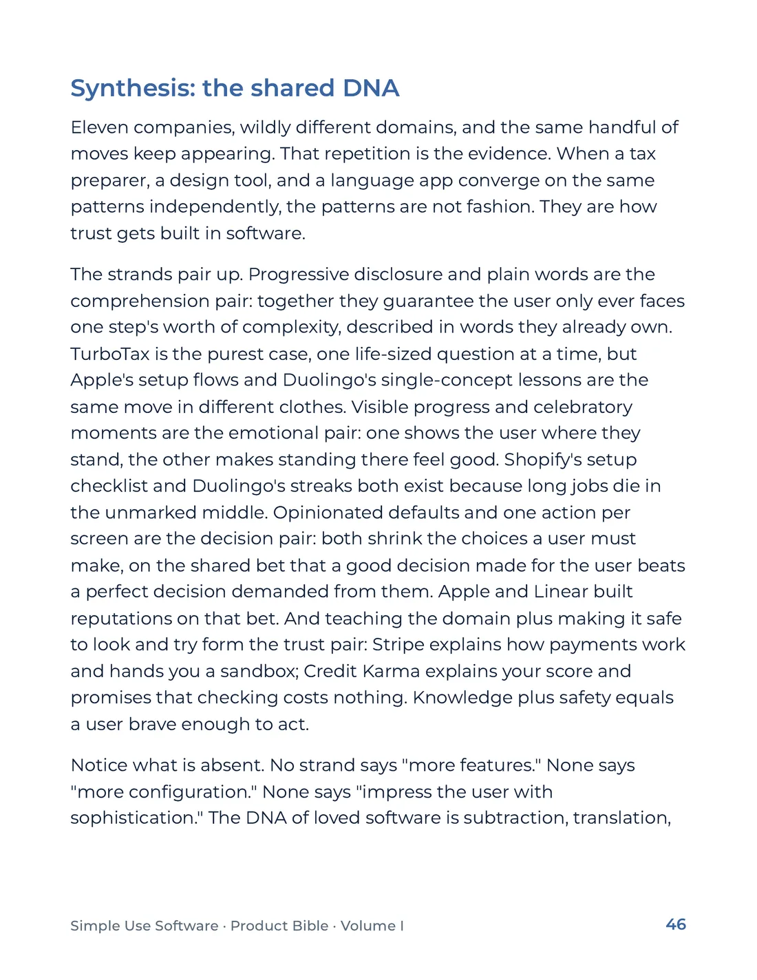 Product Bible, Foundations, page 46