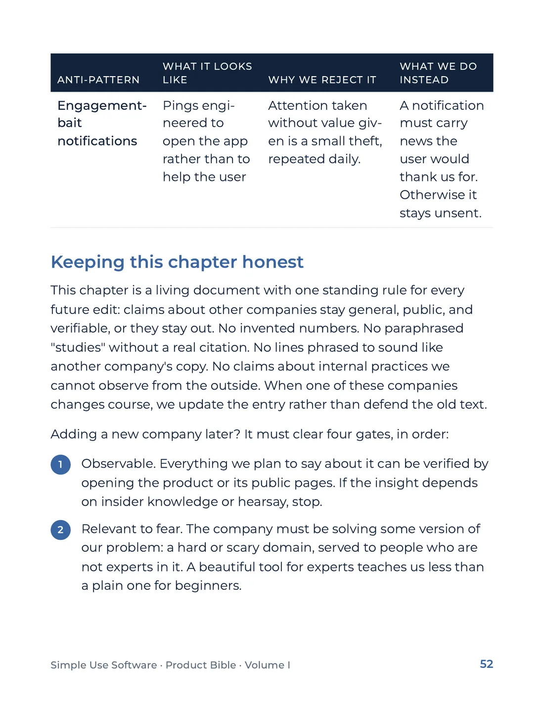 Product Bible, Foundations, page 52
