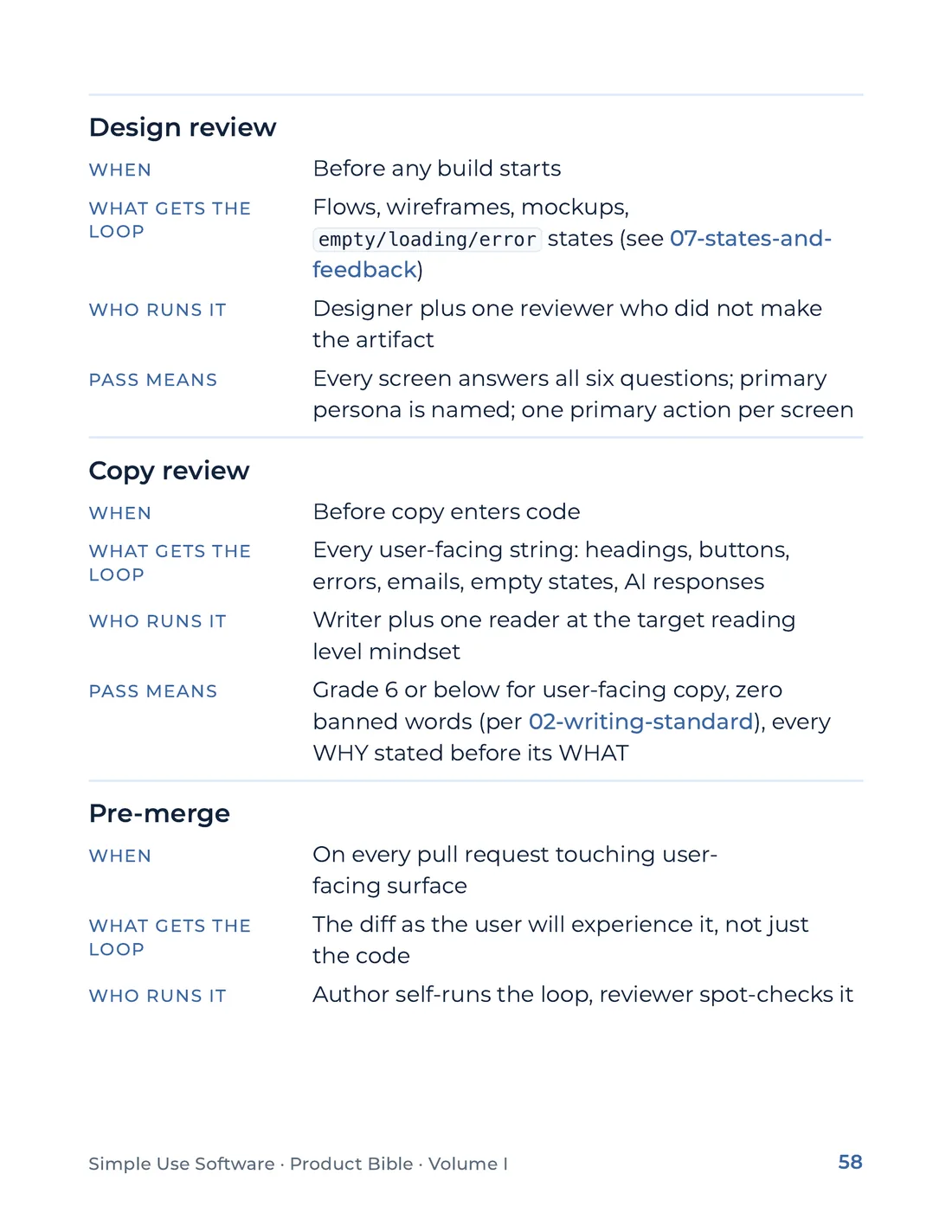 Product Bible, Foundations, page 58