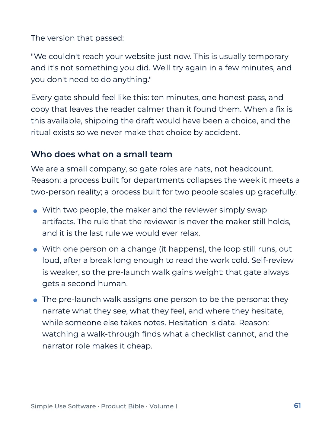 Product Bible, Foundations, page 61
