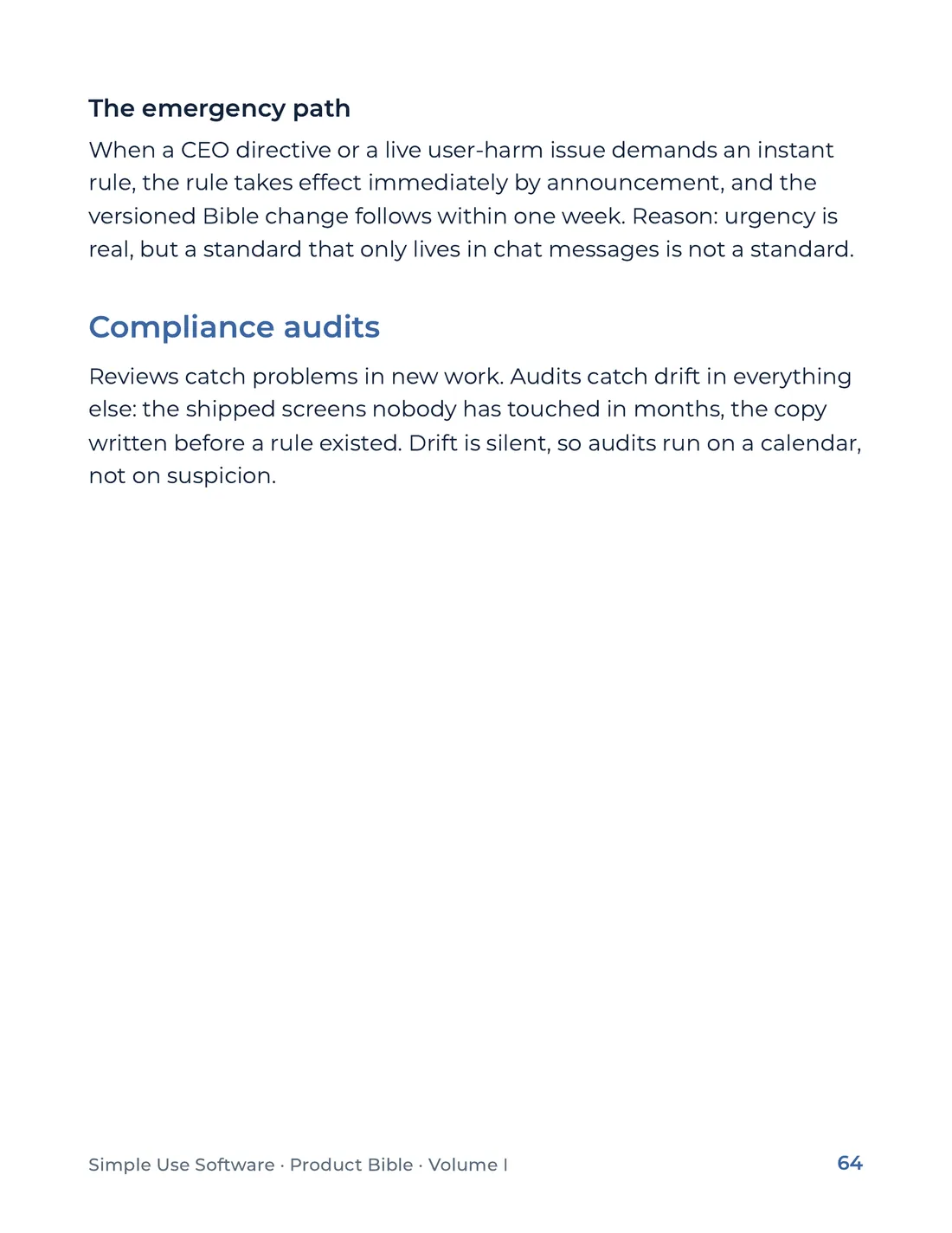 Product Bible, Foundations, page 64