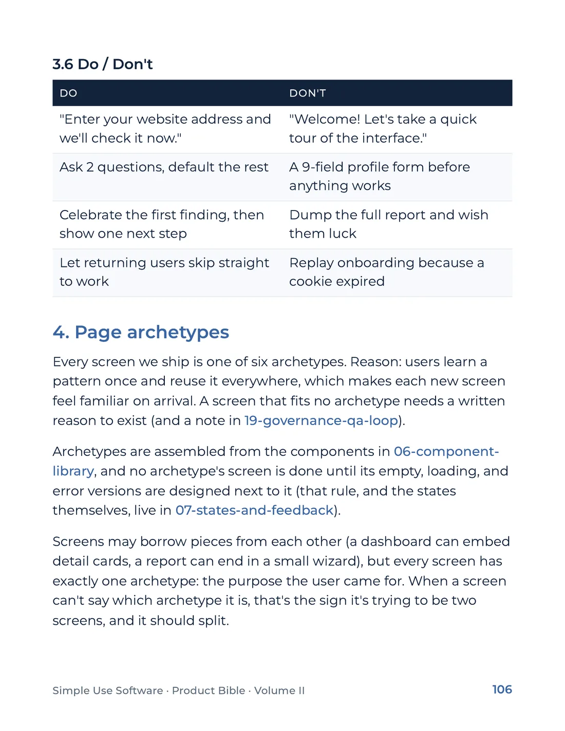 Product Bible, Voice & Audience, page 106