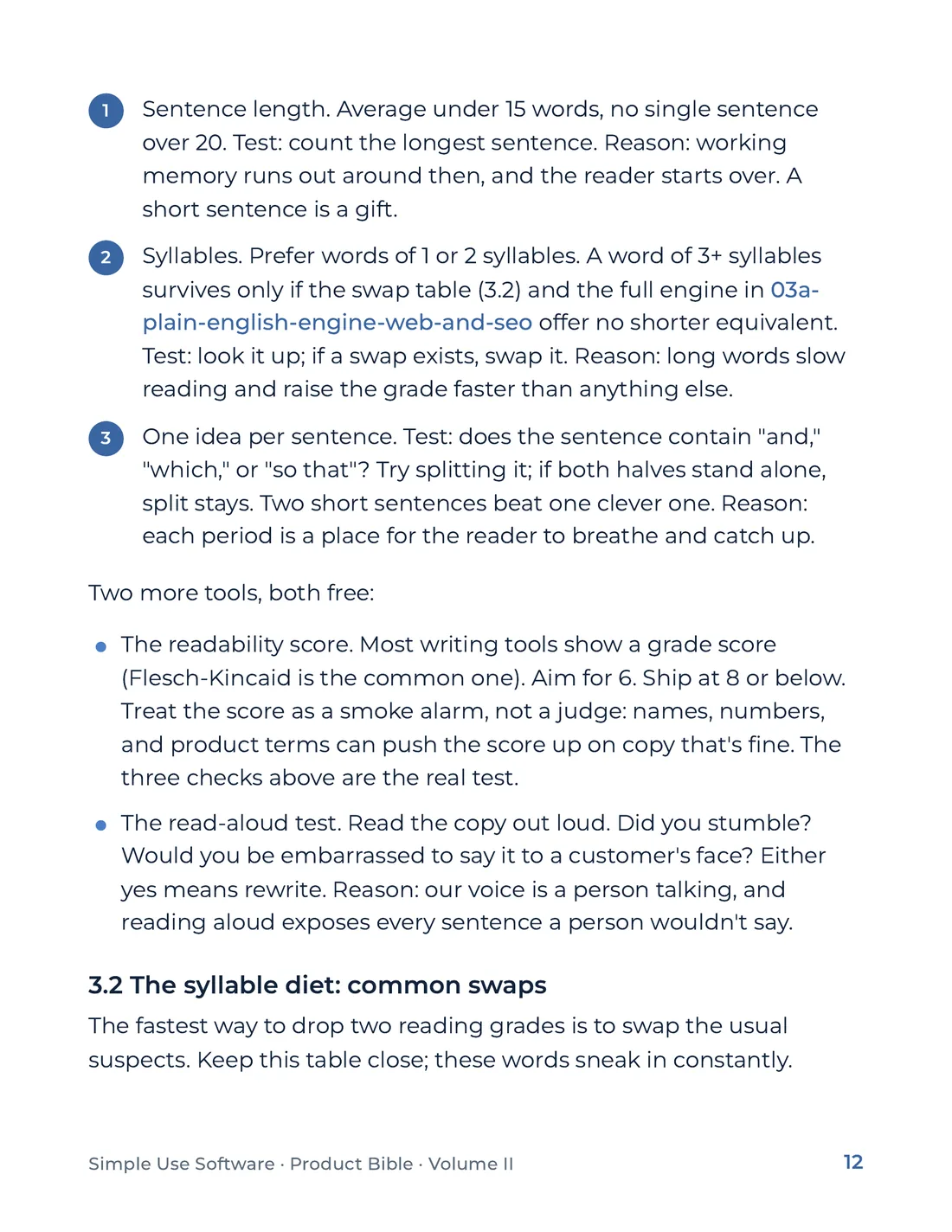 Product Bible, Voice & Audience, page 12