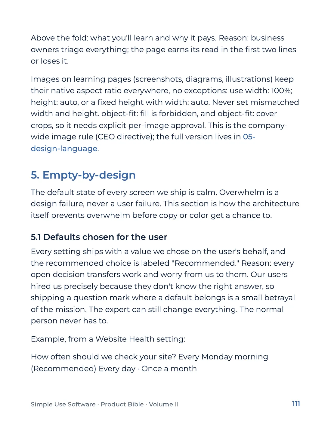 Product Bible, Voice & Audience, page 111