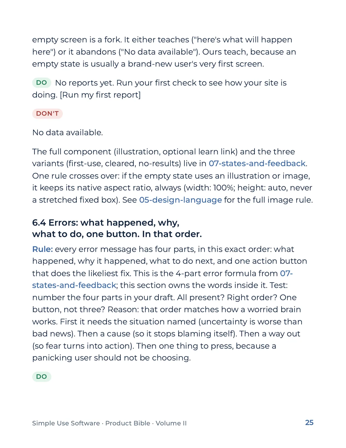 Product Bible, Voice & Audience, page 25