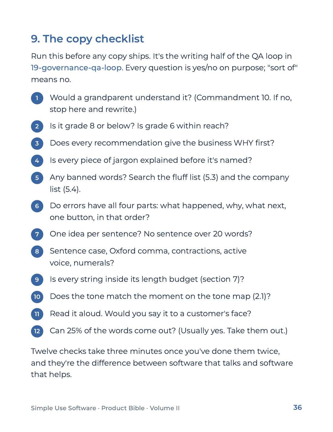 Product Bible, Voice & Audience, page 36
