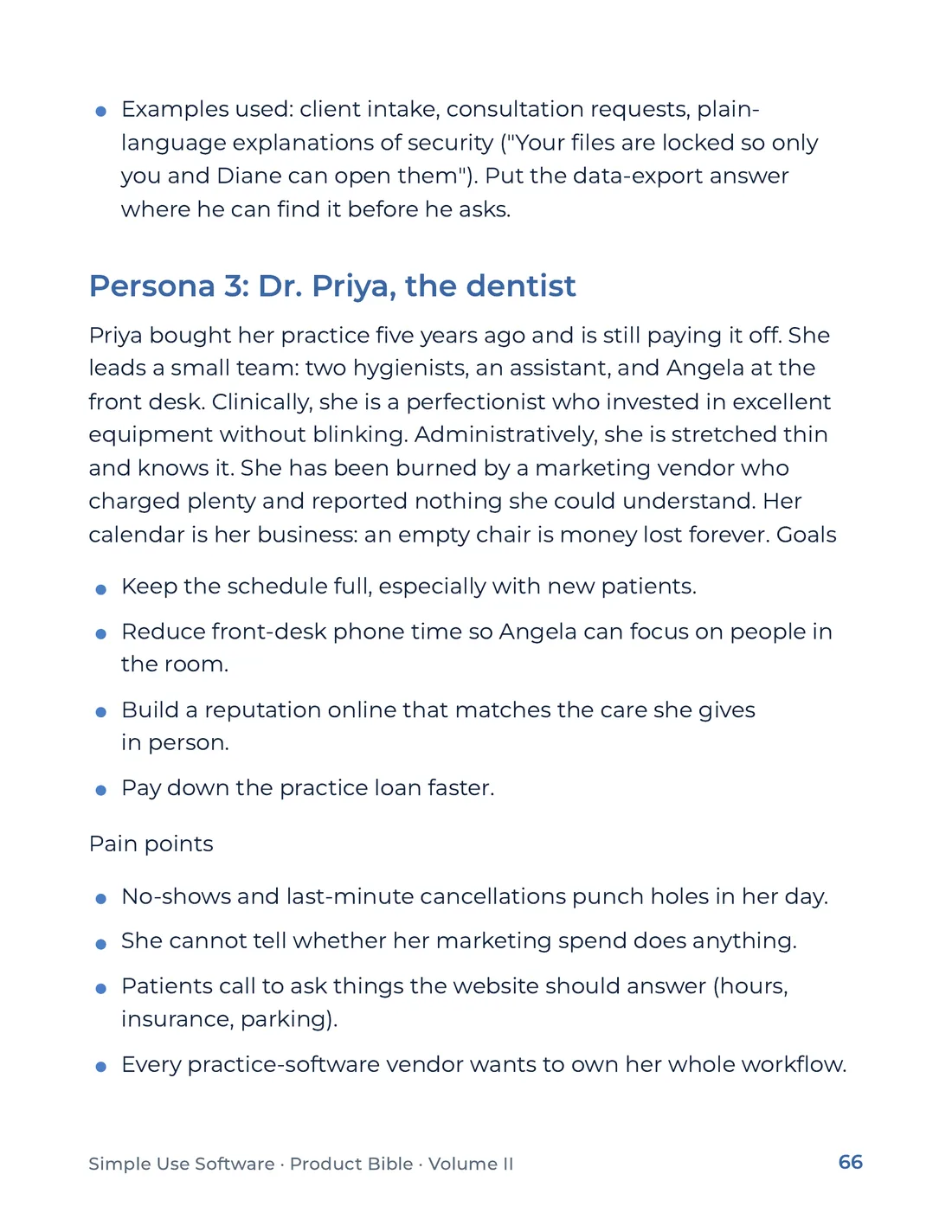 Product Bible, Voice & Audience, page 66