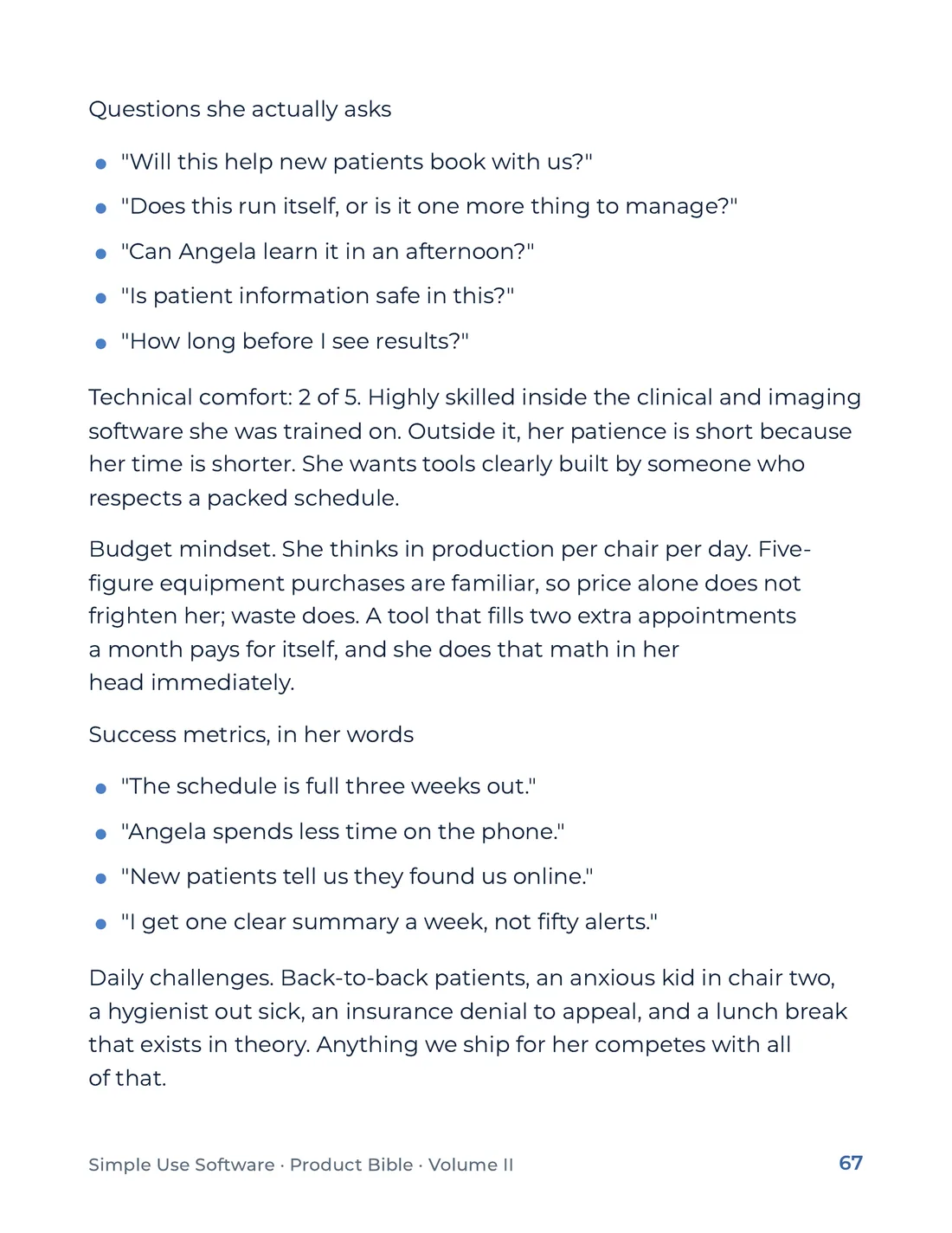 Product Bible, Voice & Audience, page 67