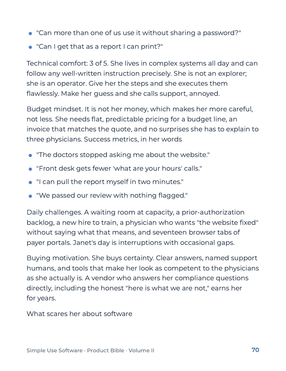 Product Bible, Voice & Audience, page 70