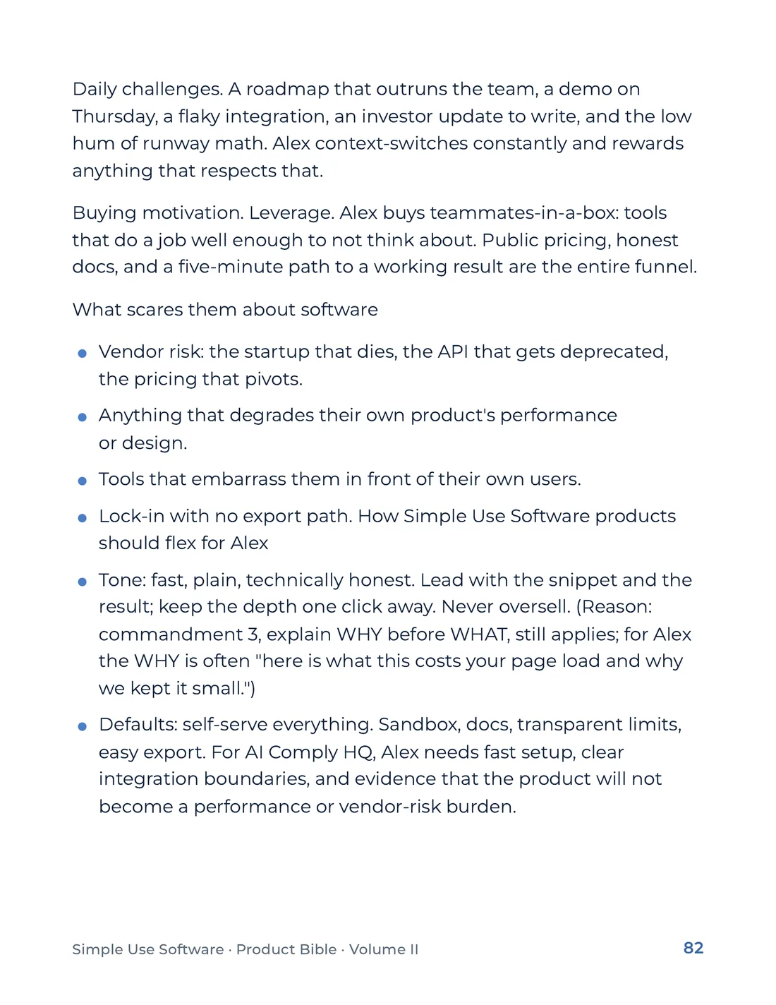 Product Bible, Voice & Audience, page 82