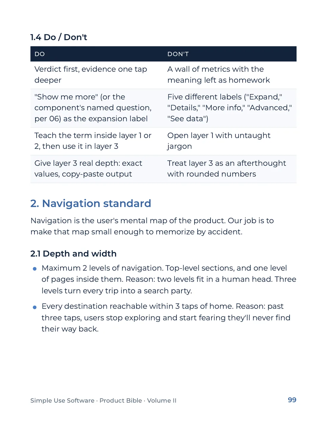 Product Bible, Voice & Audience, page 99