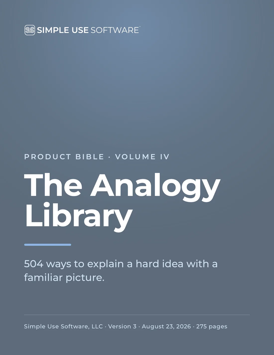 Product Bible, The Analogy Library, cover