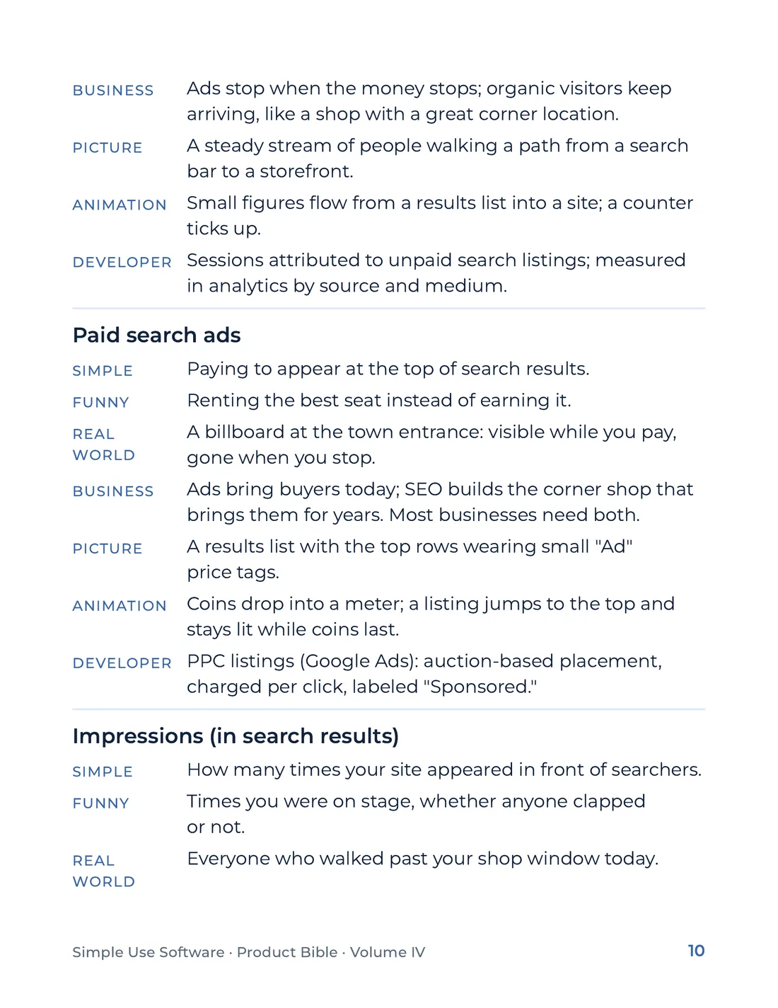 Product Bible, The Analogy Library, page 10
