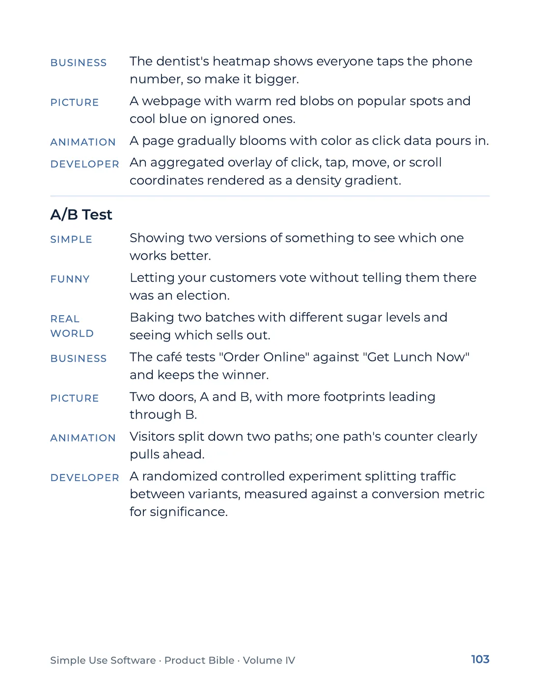 Product Bible, The Analogy Library, page 103