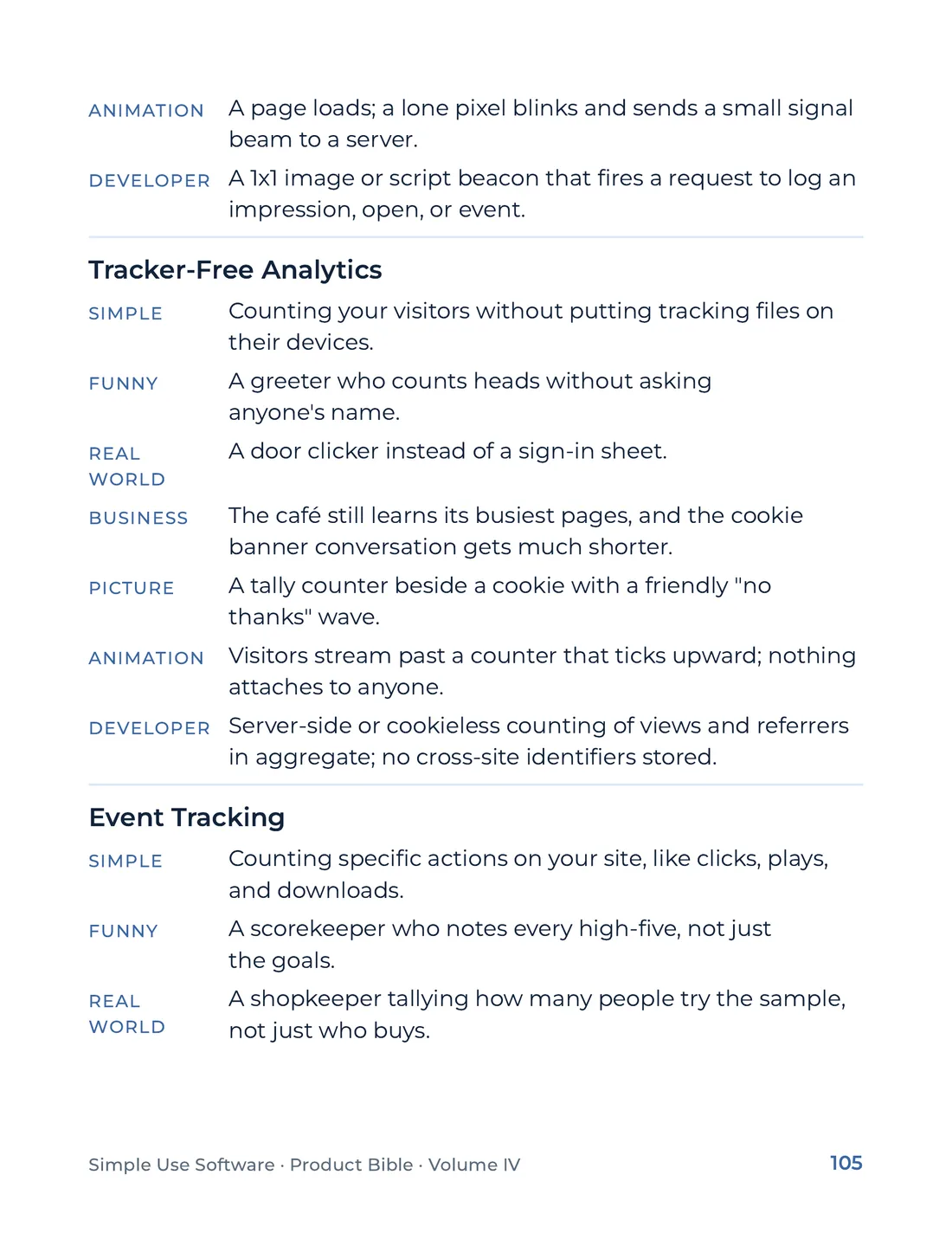 Product Bible, The Analogy Library, page 105