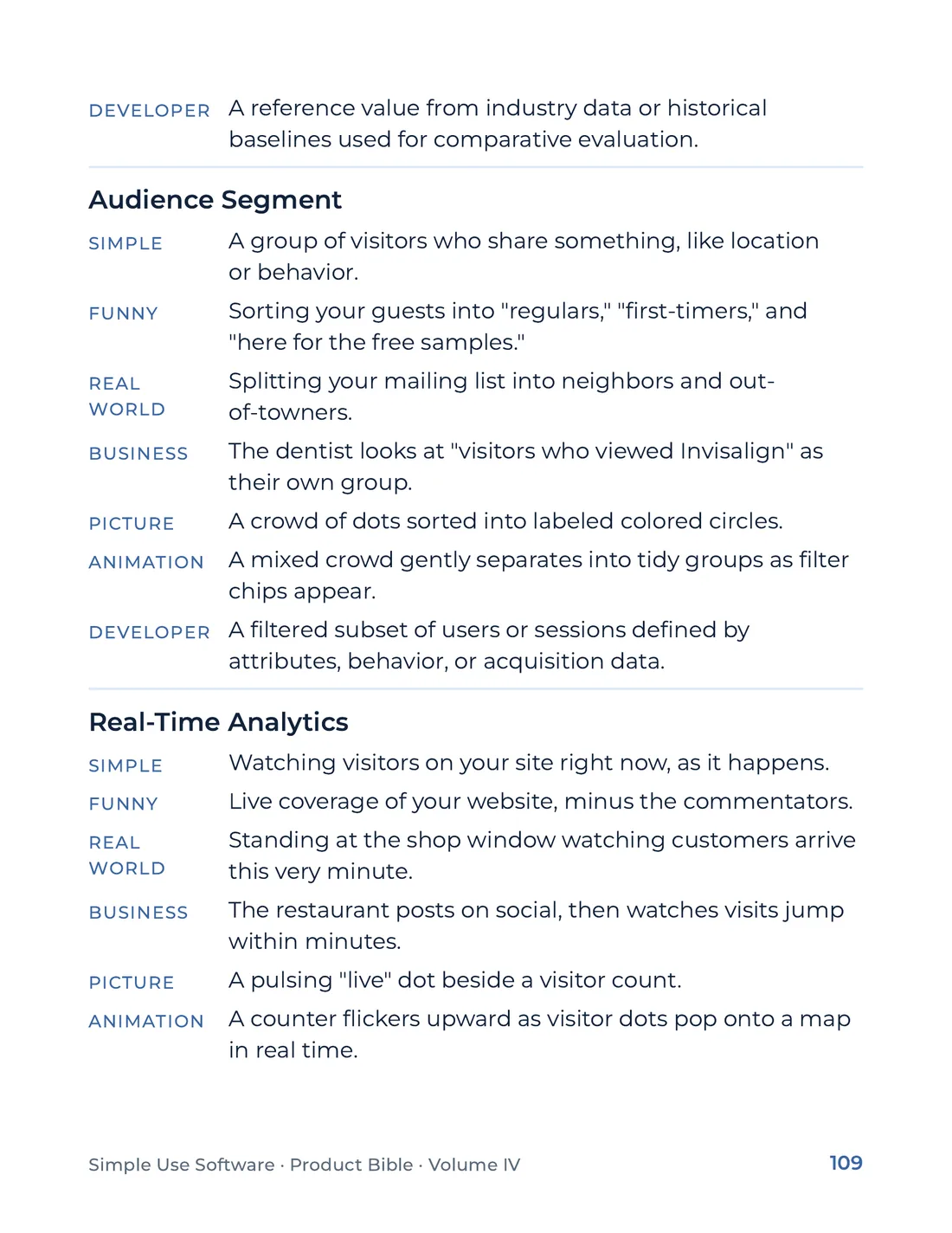 Product Bible, The Analogy Library, page 109