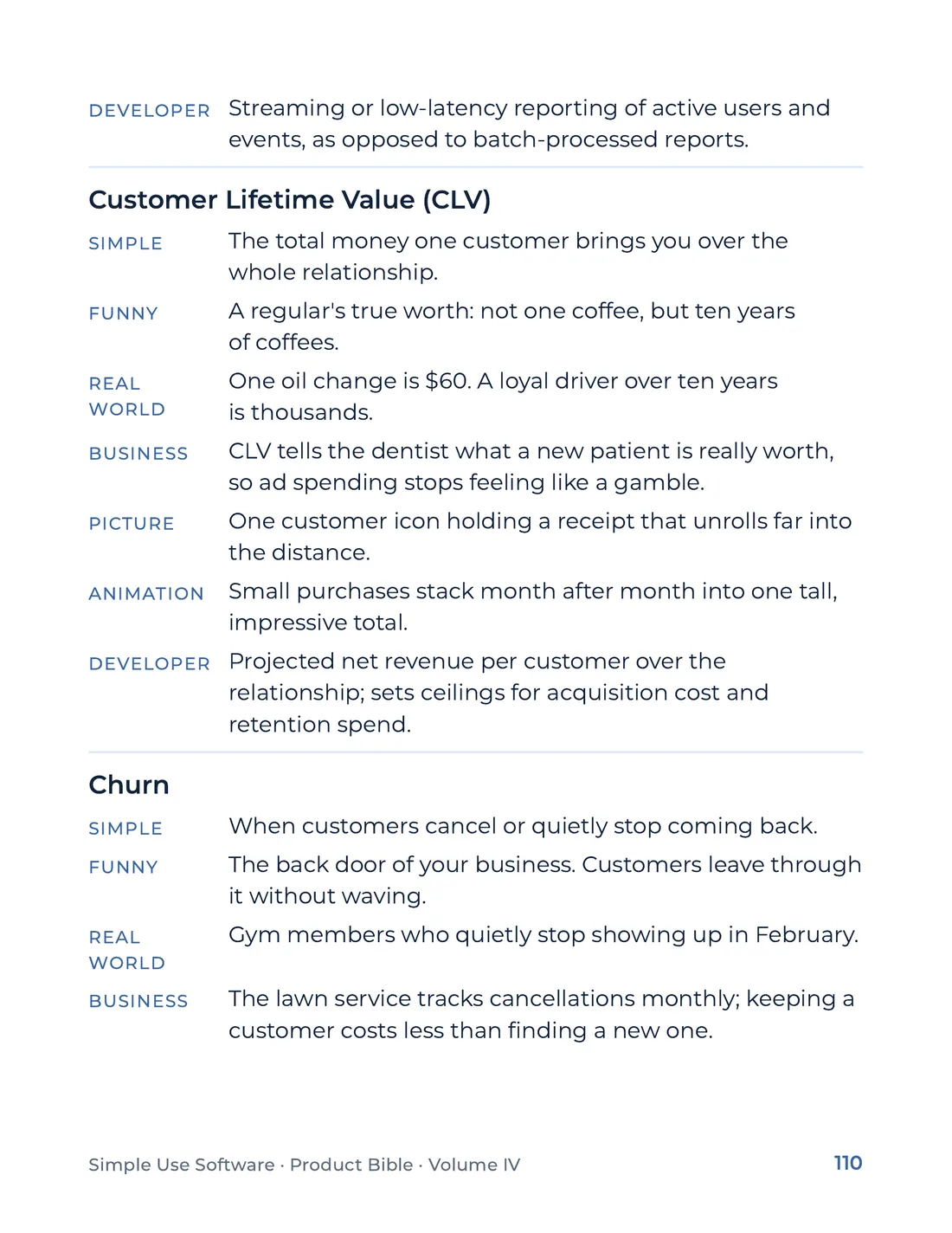Product Bible, The Analogy Library, page 110