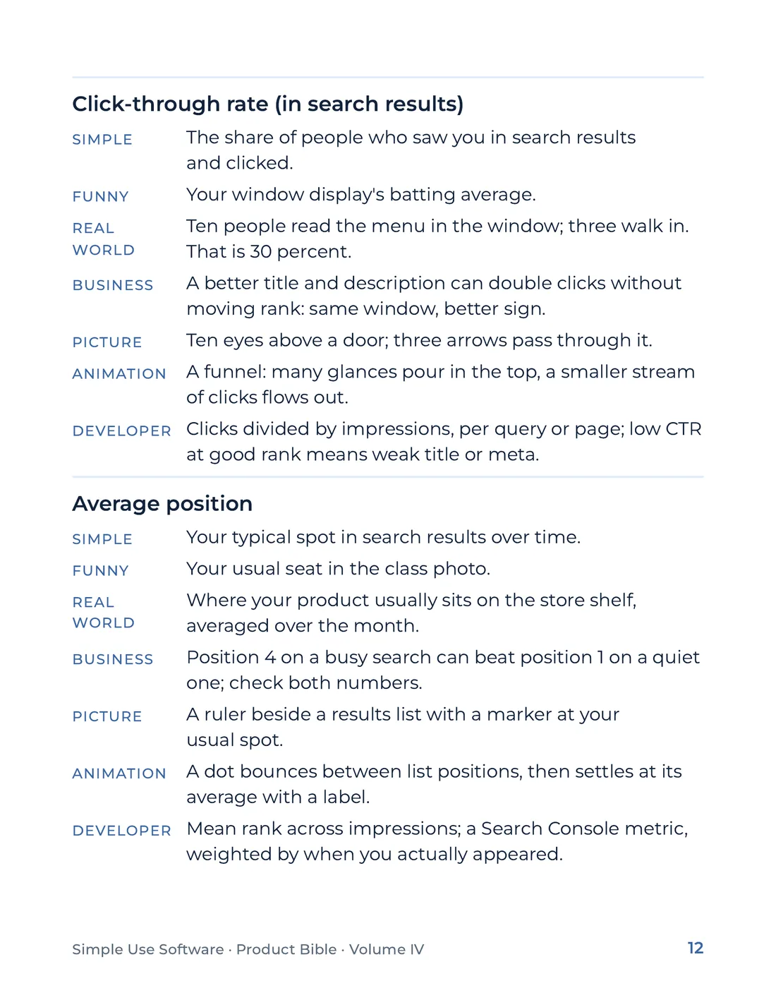Product Bible, The Analogy Library, page 12