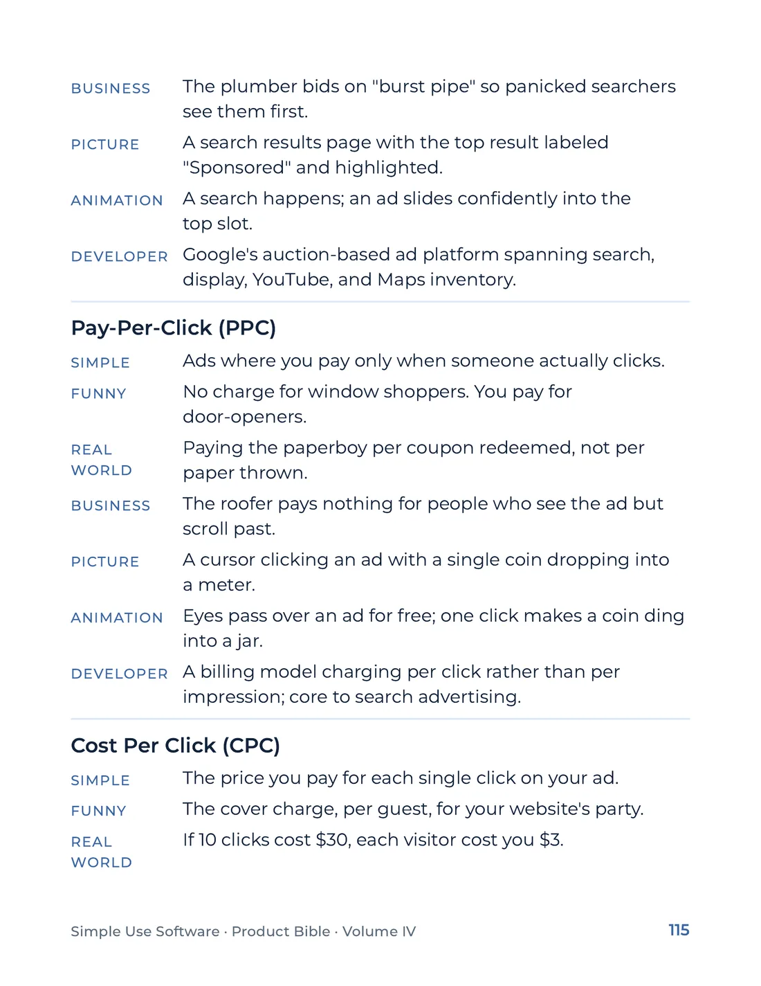 Product Bible, The Analogy Library, page 115