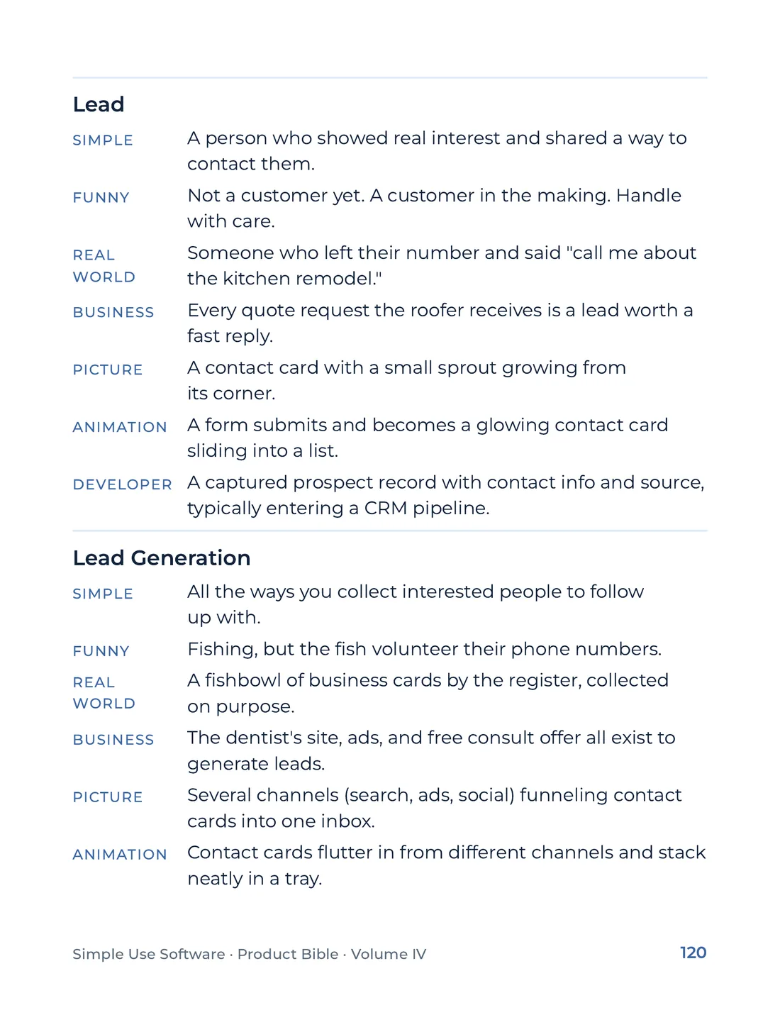 Product Bible, The Analogy Library, page 120
