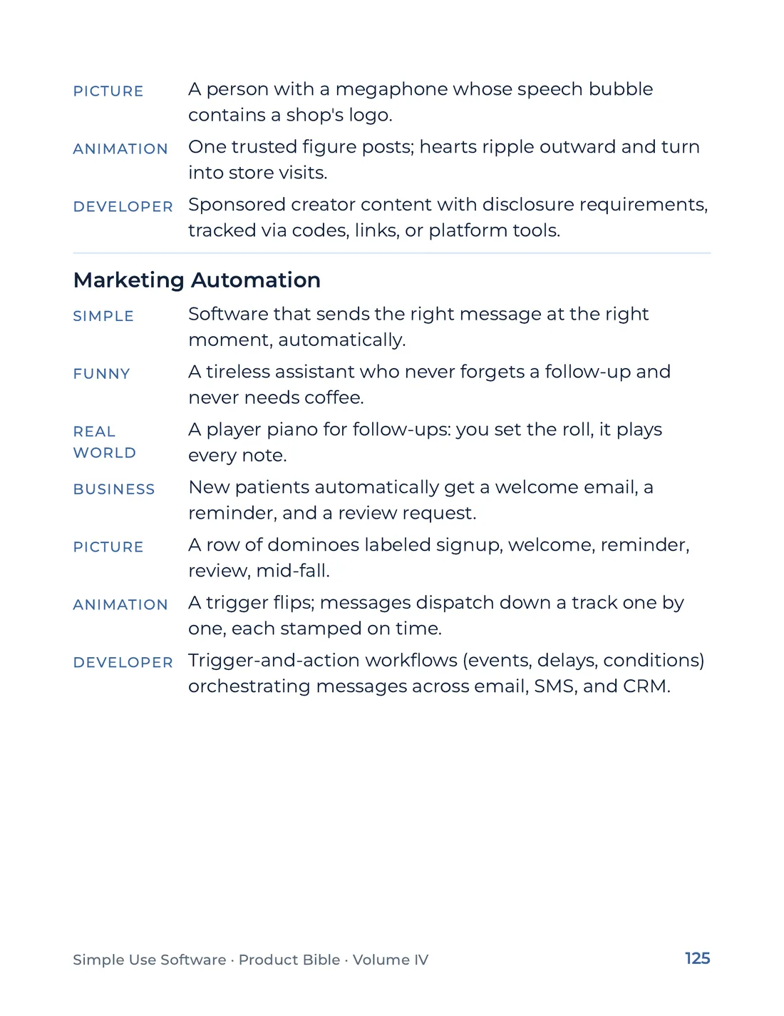 Product Bible, The Analogy Library, page 125